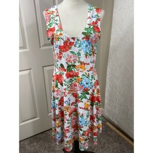 Measoul Women's Floral Print Sleeveless Dress‎ Summer Sundress Bloomcore Sz XXXL